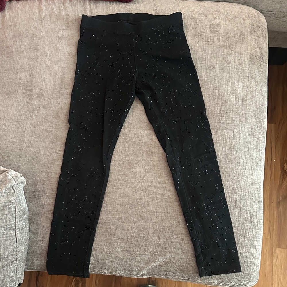 Cat & Jack Black Leggings with Glitter Details